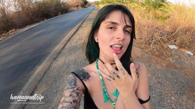 Пробуем с парнем новые интим развлечения возле шоссе